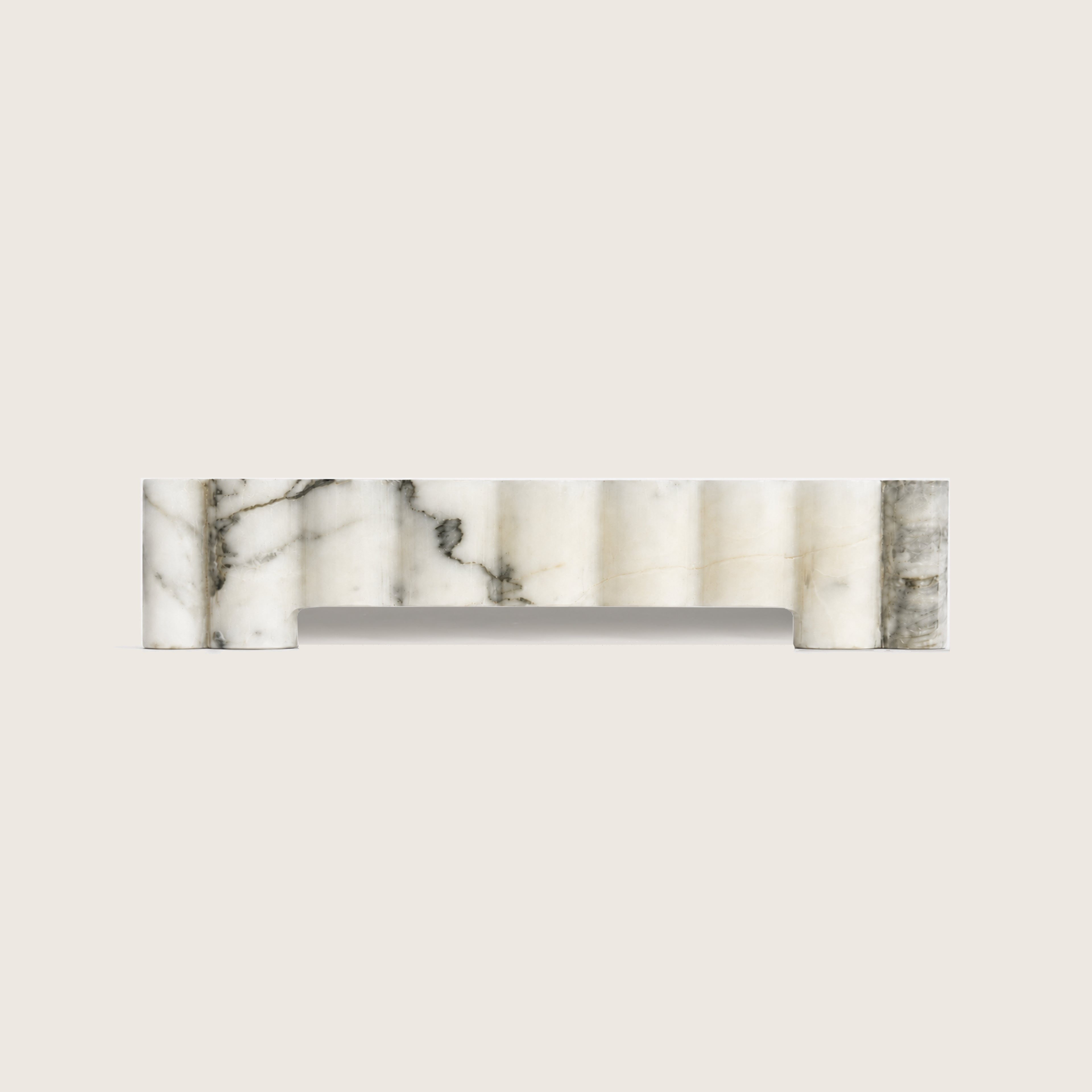 Flute Tray -Arabescato Marble- Small