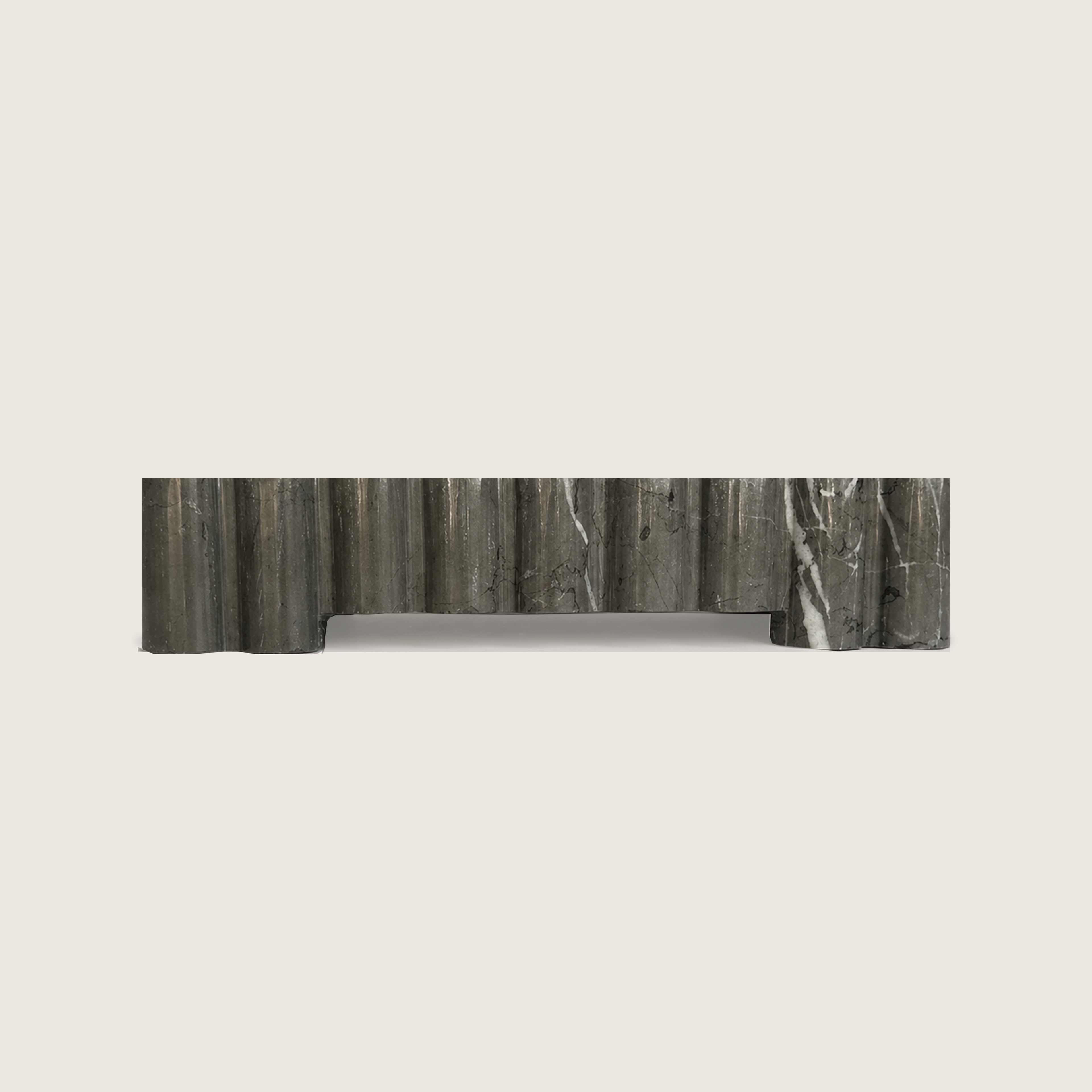 Flute Tray - Pietra Grey Marble- Small