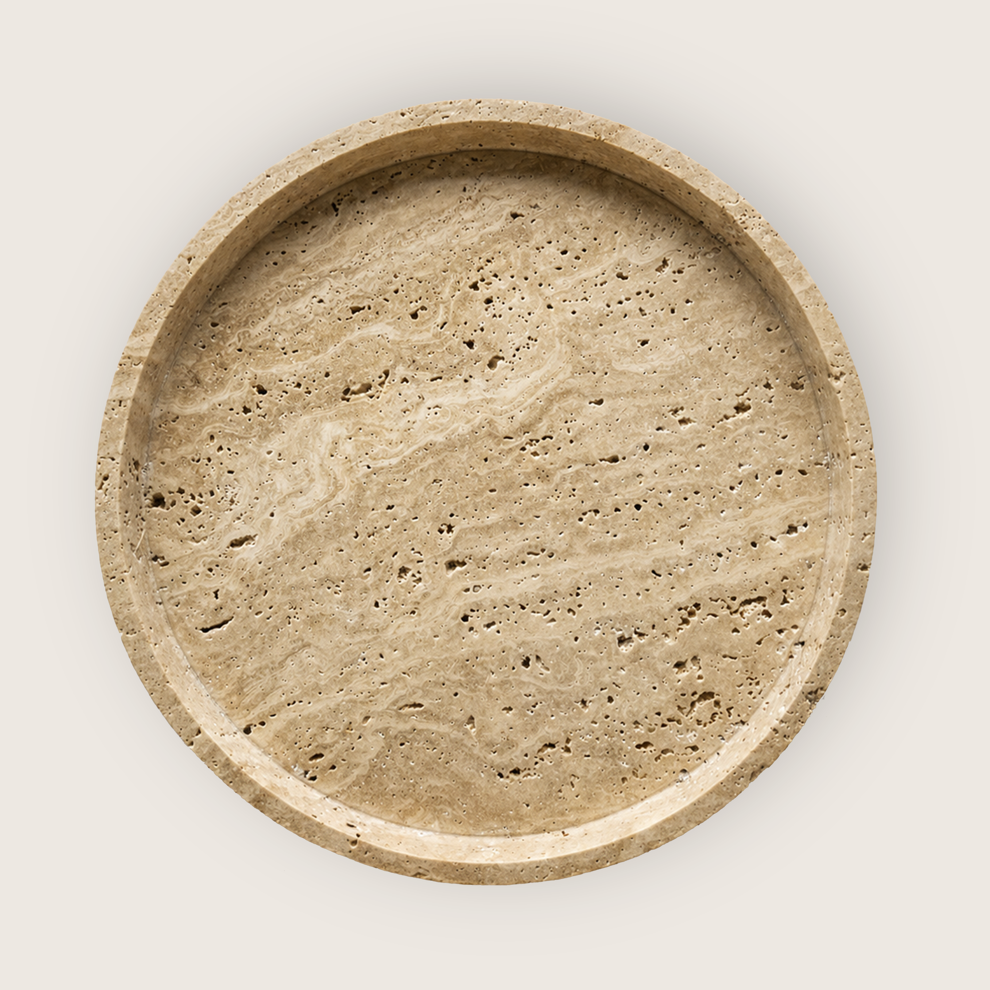 Tri Serving Plate- Travertine Marble